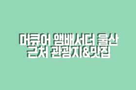 머큐어 앰배서더 울산 주변관광지 & 맛집 안내